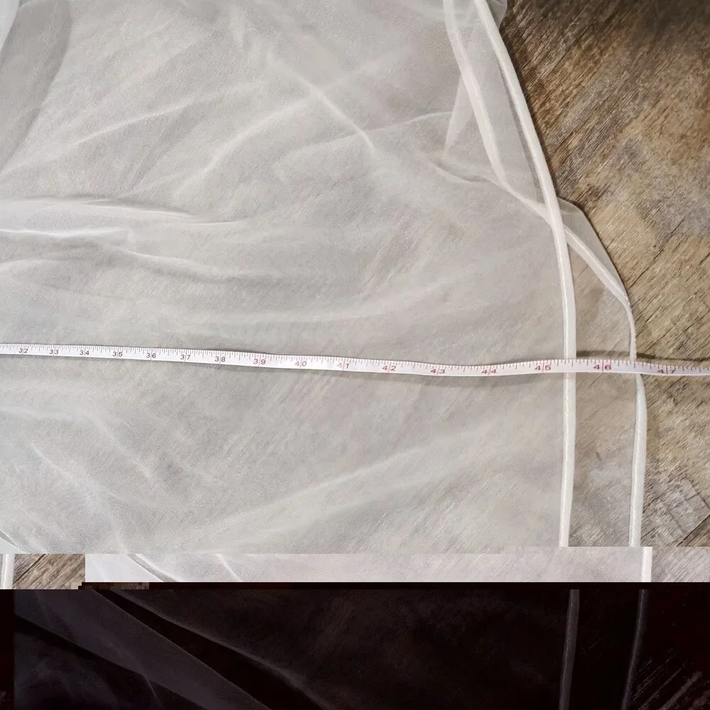 Vintage White Lace Nightgown Set Size S Sheer Robe Satin Slip Romantic Bridal - Picture 12 of 12